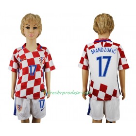 Nogometni Dresovi Hrvatska Mandzukic 17 Dječji Domaći 2016 Kratkih Rukava