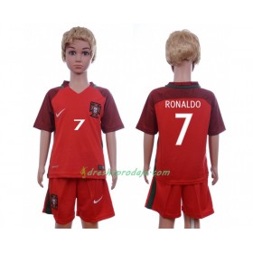 Nogometni Dresovi Portugal Cristiano Ronaldo 7 Dječji Domaći Euro 2016 Kratkih Rukava