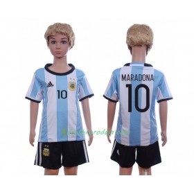 Nogometni Dresovi Argentina Maradona 10 Dječji Domaći 2016 Kratkih Rukava
