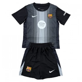 Nogometni Dresovi FC Barcelona Golmanski Dječji 2025-26 Crna Kratkih Rukava