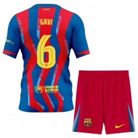 Nogometni Dresovi FC Barcelona Gavi 6 Dječji Četvrta 2025-26 Kratkih Rukava