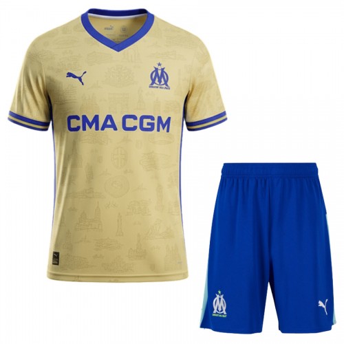 Nogometni Dresovi Olympique de Marseille Dječji Četvrta 2025-26 Kratkih Rukava Nogometni Dresovi Olympique de Marseille Dječji Četvrta 2025-26 Kratkih Rukava