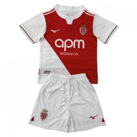 Nogometni Dresovi AS Monaco Dječji Domaći 2025-26 Kratkih Rukava