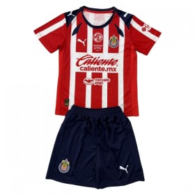 Nogometni Dresovi Chivas de C.D. Guadalajara Dječji Domaći 2025-26 Kratkih Rukava