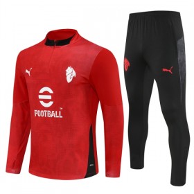 A.C. Milan Sweatshirt Za Trening Četvrt-Zip 2025-26 Crvena