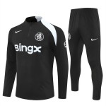 Chelsea Sweatshirt Za Trening Četvrt-Zip 2025-26 Crna