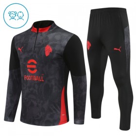 Dječji A.C. Milan Sweatshirt Za Trening Četvrt-Zip 2025-26 Crna