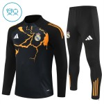 Dječji Real Madrid Sweatshirt Za Trening Četvrt-Zip 2025-26 Crna