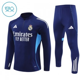 Dječji Real Madrid Sweatshirt Za Trening Četvrt-Zip 2025-26 Navy