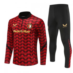Feyenoord Rotterdam Sweatshirt Za Trening Četvrt-Zip 2025-26 Crvena