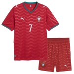 Nogometni Dresovi Portugal Ronaldo 7 Dječji Domaći Svjetsko Prvenstvo 2026 Kratkih Rukava