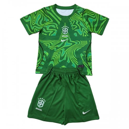 Nogometni Dresovi Brazil Golmanski Dječji Domaći Svjetsko Prvenstvo 2026 Zelena Kratkih Rukava Nogometni Dresovi Brazil Golmanski Dječji Domaći Svjetsko Prvenstvo 2026 Zelena Kratkih Rukava