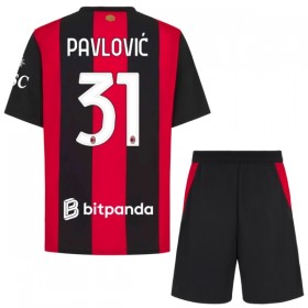 Nogometni Dresovi A.C. Milan Pavlovic 31 Dječji Domaći 2026-27 Kratkih Rukava