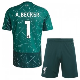 Nogometni Dresovi Liverpool A. Becker 1 Golmanski Dječji Domaći 2026-27 Zelena Kratkih Rukava