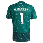 Nogometni Dresovi Liverpool A. Becker 1 Golmanski Dječji Domaći 2026-27 Zelena Kratkih Rukava