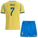 Nogometni Dresovi Brazil Vini JR. 7 Dječji Domaći Svjetsko Prvenstvo 2026 Kratkih Rukava