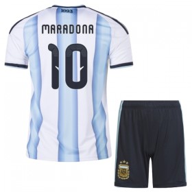 Nogometni Dresovi Argentina Maradona 10 Dječji Domaći Svjetsko Prvenstvo 2026 Kratkih Rukava