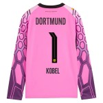 Nogometni Dresovi Borussia Dortmund Kobel 1 Golmanski Gostujući 2026-27 Ružičasta Dugim Rukavima