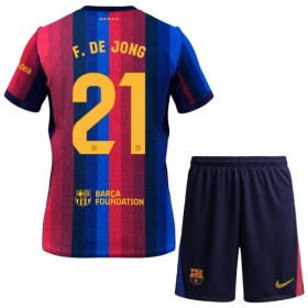 Nogometni Dresovi FC Barcelona F. De Jong 21 Dječji Domaći 2026-27 Kratkih Rukava