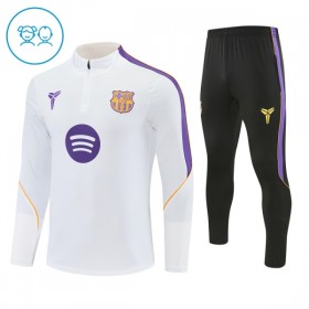 Dječji Barcelona Sweatshirt Za Trening Četvrt-Zip 2026-27 Bijela