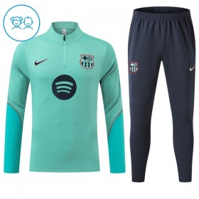 Dječji Barcelona Sweatshirt Za Trening Četvrt-Zip 2026-27 Zelena