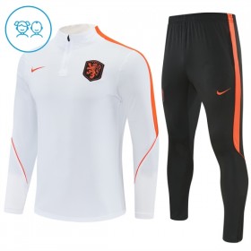 Dječji Nizozemska Sweatshirt Za Trening Četvrt-Zip 2026-27 Bijela