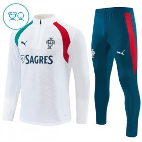 Dječji Portugal Sweatshirt Za Trening Četvrt-Zip 2026-27 Bijela