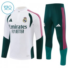 Dječji Real Madrid Sweatshirt Za Trening Četvrt-Zip 2026-27 Bijela