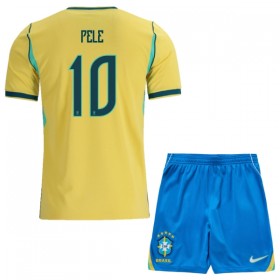Nogometni Dresovi Brazil Pele 10 Dječji Domaći Svjetsko Prvenstvo 2026 Kratkih Rukava